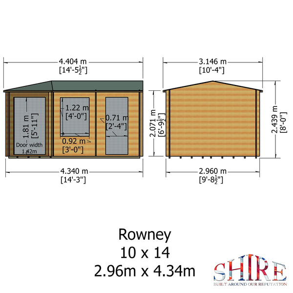 Shire Leygrove Corner Log Cabin 28mm interlock cladding - Best Shed