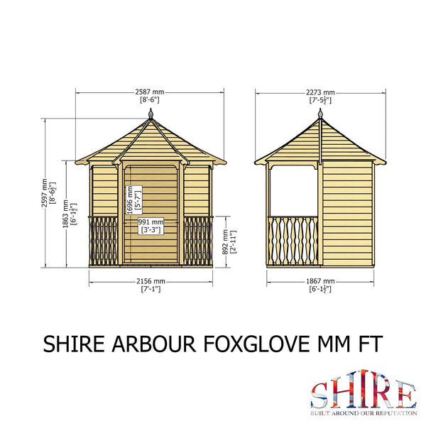 Shire  Arbour 2.6x2.3m - Best Shed