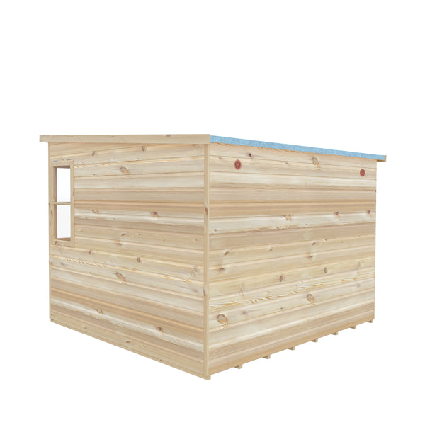 8x8 Sun Pent Potting Shed Style A Single Door 12mm Shiplap