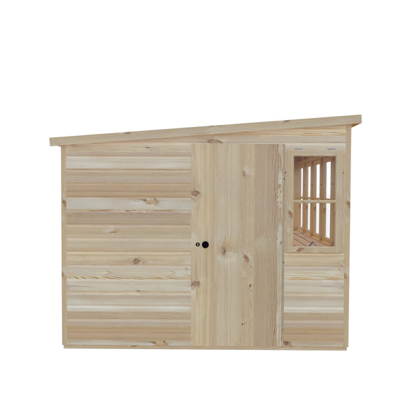 8x8 Sun Pent Potting Shed Style A Single Door 12mm Shiplap