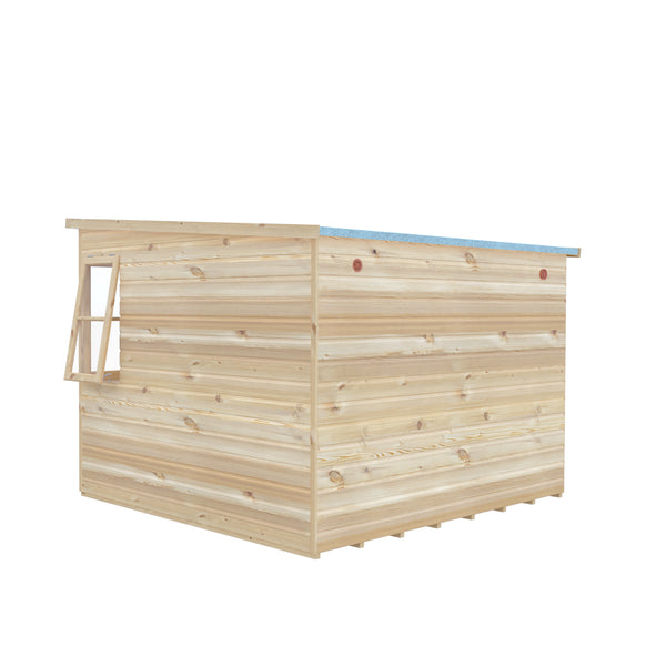8x8 Sun Pent Potting Shed Style A Single Door 12mm Shiplap