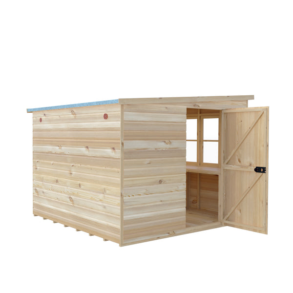 8x8 Sun Pent Potting Shed Style A Single Door 12mm Shiplap