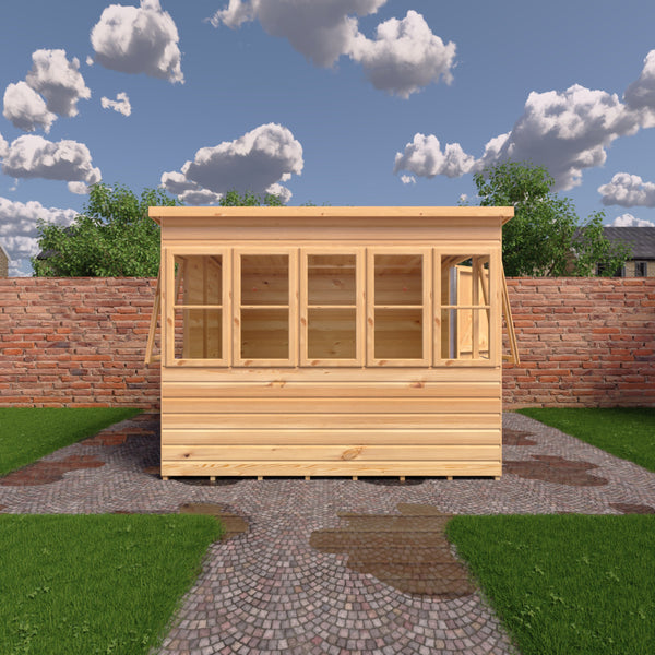 Sun Pent Potting Shed Style B 8x8 Single Door 12mm Shiplap