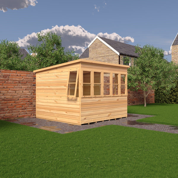 Sun Pent Potting Shed Style B 8x8 Single Door 12mm Shiplap