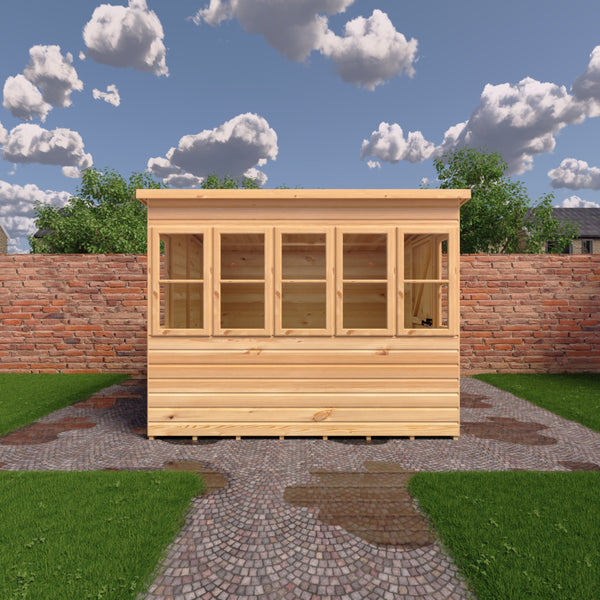 Sun Pent Potting Shed Style B 8x8 Single Door 12mm Shiplap