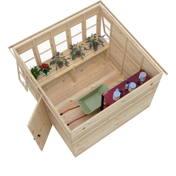 Sun Pent Potting Shed Style B 8x8 Single Door 12mm Shiplap