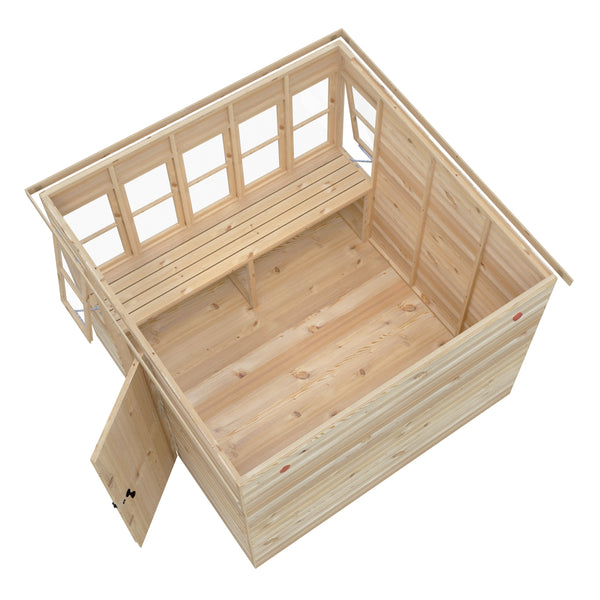 Sun Pent Potting Shed Style B 8x8 Single Door 12mm Shiplap