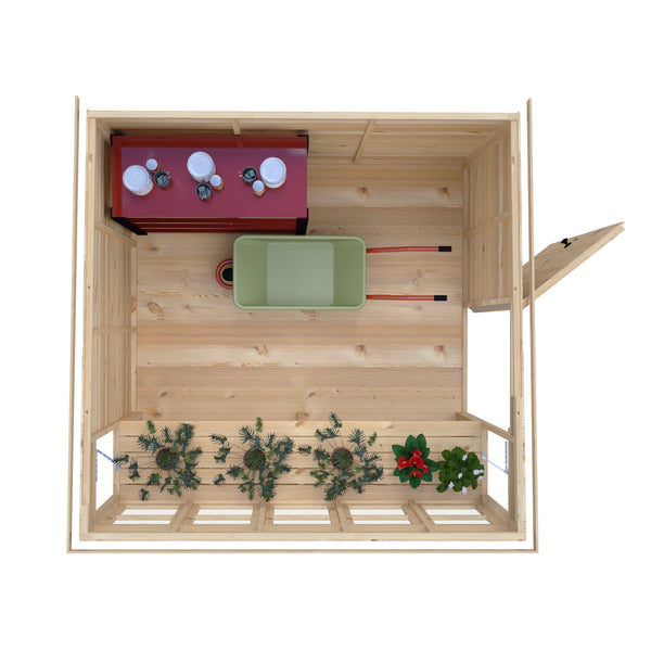 Sun Pent Potting Shed Style B 8x8 Single Door 12mm Shiplap