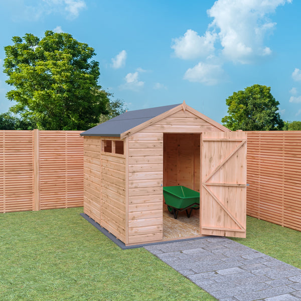 Shire 8x6 single door apex shed 12mm shiplap interlock cladding