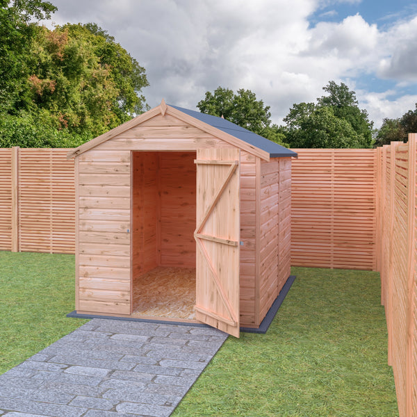 Shire 8x6 single door apex shed 12mm shiplap interlock cladding