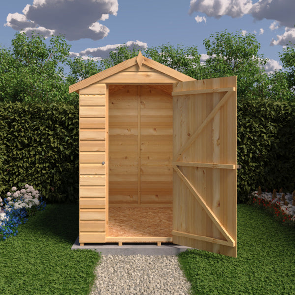 Shire Shetland Shiplap Apex 6x4 12mm interlock Clad wooden Shed