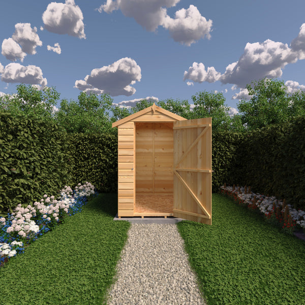 Shire Shetland Shiplap Apex 6x4 12mm interlock Clad wooden Shed