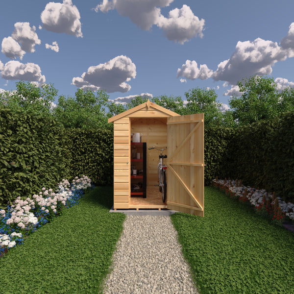 Shire Shetland Shiplap Apex 6x4 12mm interlock Clad wooden Shed