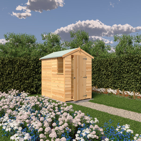 Shire Shetland Shiplap Apex 6x4 12mm interlock Clad wooden Shed
