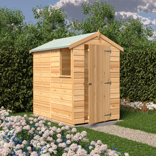 Shire Shetland Shiplap Apex 6x4 12mm interlock Clad wooden Shed
