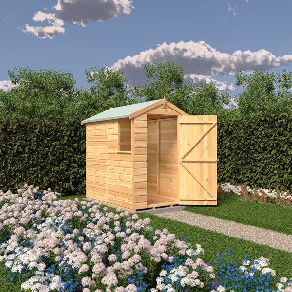 Shire Shetland Shiplap Apex 6x4 12mm interlock Clad wooden Shed