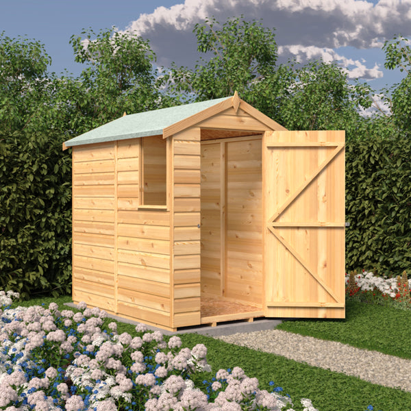 Shire Shetland Shiplap Apex 6x4 12mm interlock Clad wooden Shed