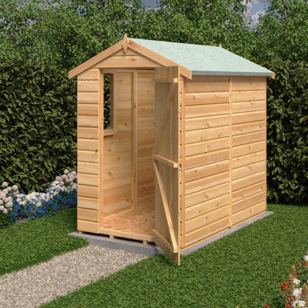 Shire Shetland Shiplap Apex 6x4 12mm interlock Clad wooden Shed