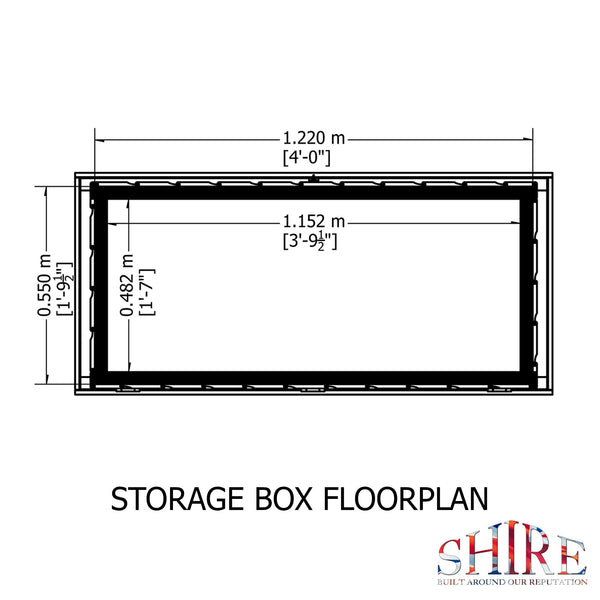 Shire Garden Storage Box interlock 4x2 - Best Shed