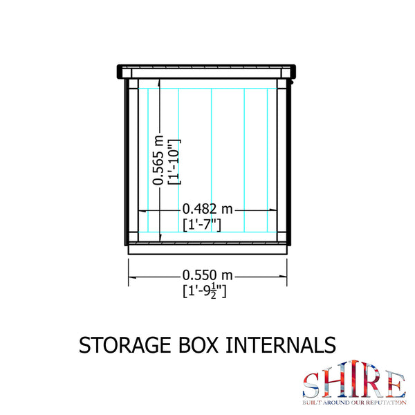 Shire Garden Storage Box interlock 4x2 - Best Shed