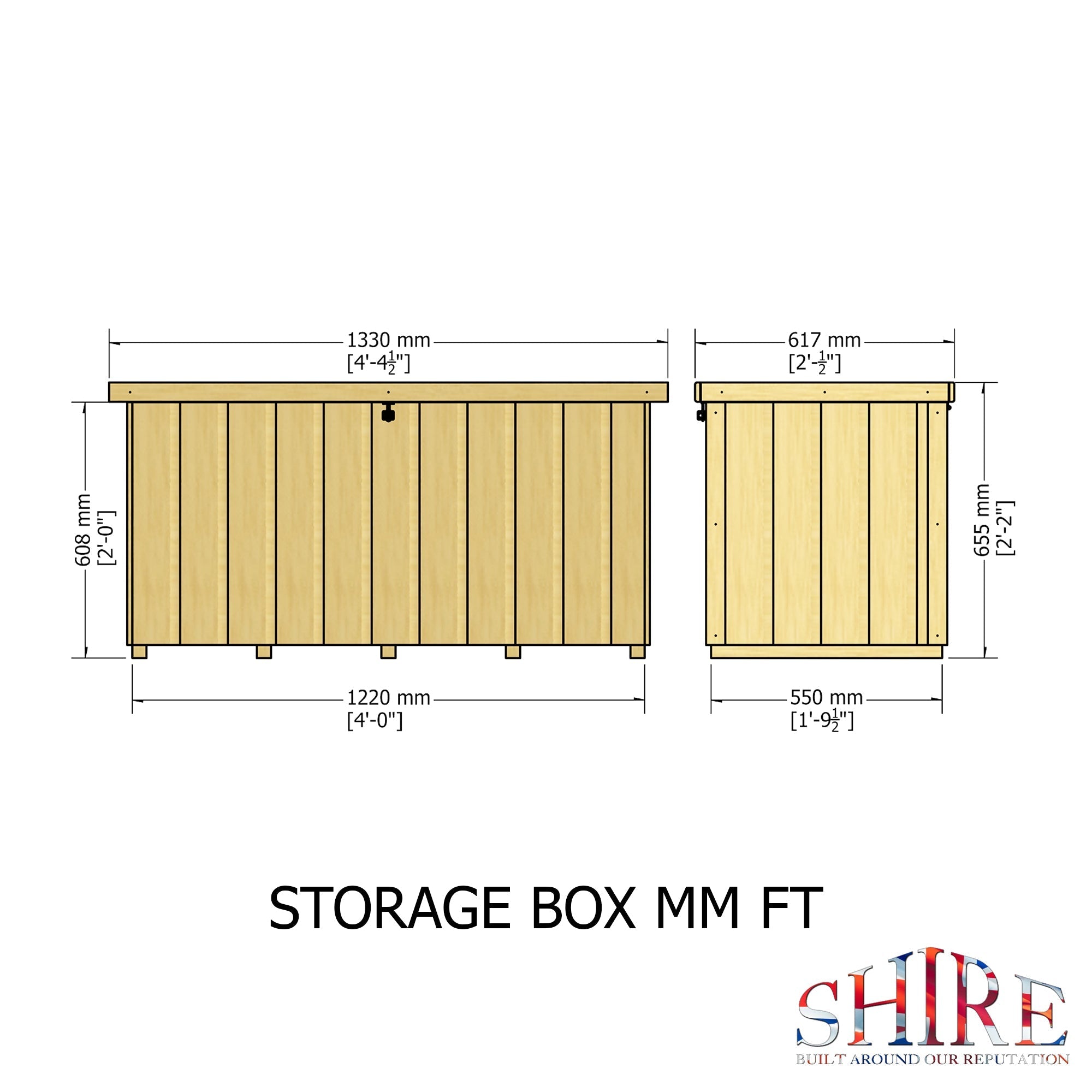 Shire Garden Storage Box interlock 4x2 - Best Shed