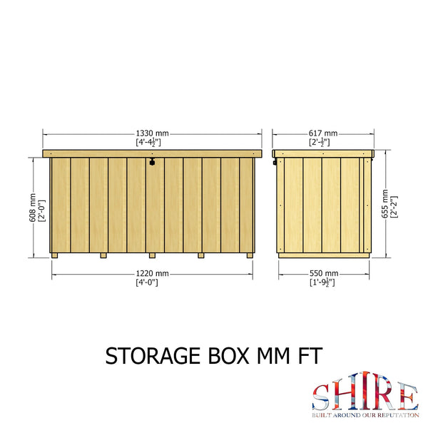 Shire Garden Storage Box interlock 4x2 - Best Shed