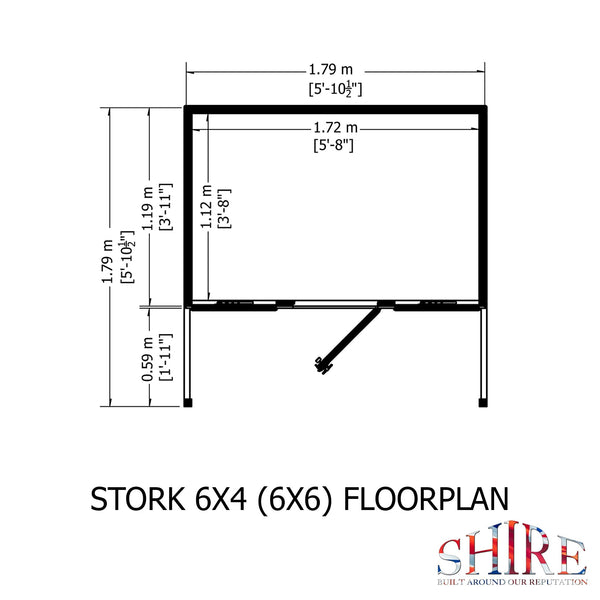 Shire Stork 6x4 Childrens Playhouse with 12mm Shiplap cladding - Best Shed