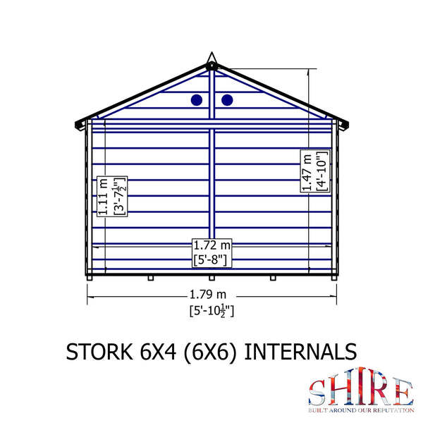 Shire Stork 6x4 Childrens Playhouse with 12mm Shiplap cladding - Best Shed