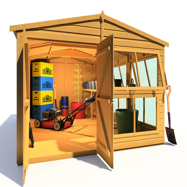8x12 Sunhut Potting Shed with double doors - Best Shed