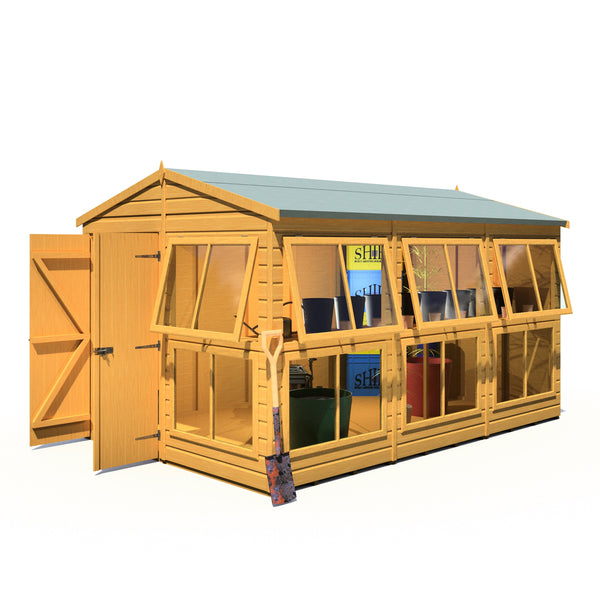 8x12 Sunhut Potting Shed with double doors - Best Shed