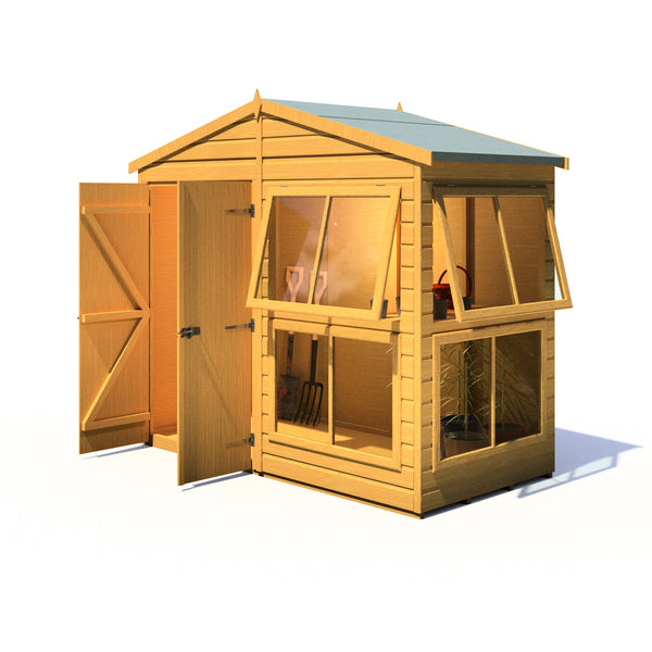 8x4 Sunhut Potting Shed with double doors - Best Shed