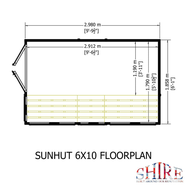 Shire Sun Hut 6x10 Potting Shed - Best Shed