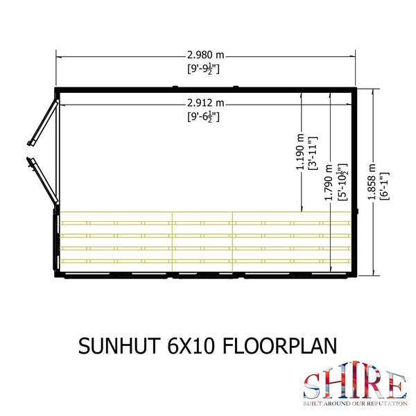 Shire Sun Hut 6x10 Potting Shed - Best Shed
