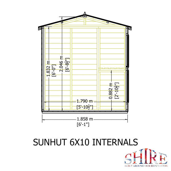 Shire Sun Hut 6x10 Potting Shed - Best Shed