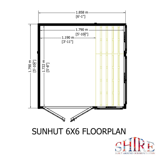 Shire Sun Hut 6x6 Potting Shed - Best Shed