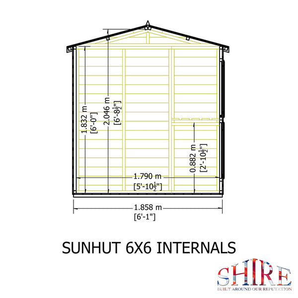 Shire Sun Hut 6x6 Potting Shed - Best Shed