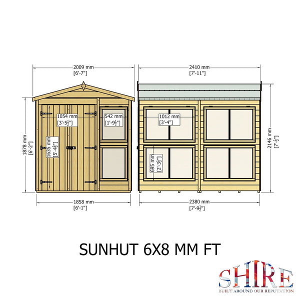 Shire Sun Hut 6x8 Potting Shed - Best Shed