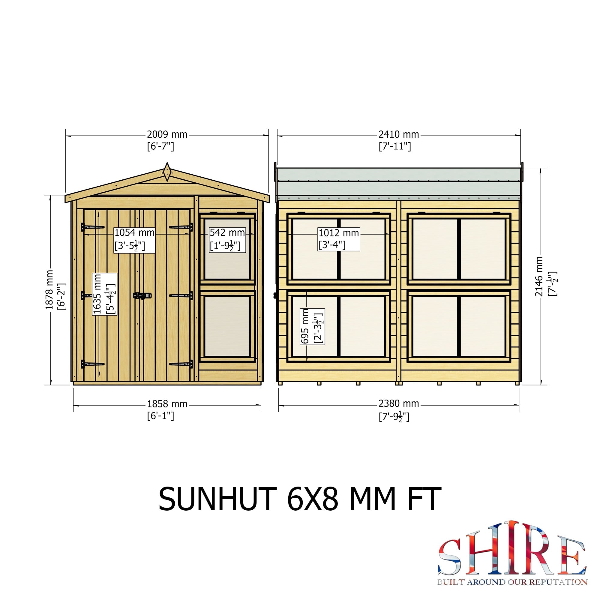 Shire Sun Hut 6x8 Potting Shed - Best Shed
