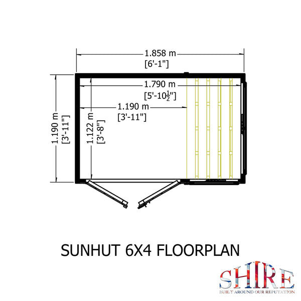 Shire Sun Hut  6x4 Potting Shed - Best Shed