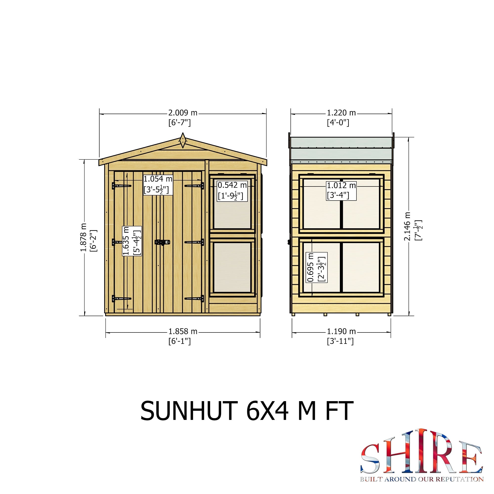 Shire Sun Hut  6x4 Potting Shed - Best Shed