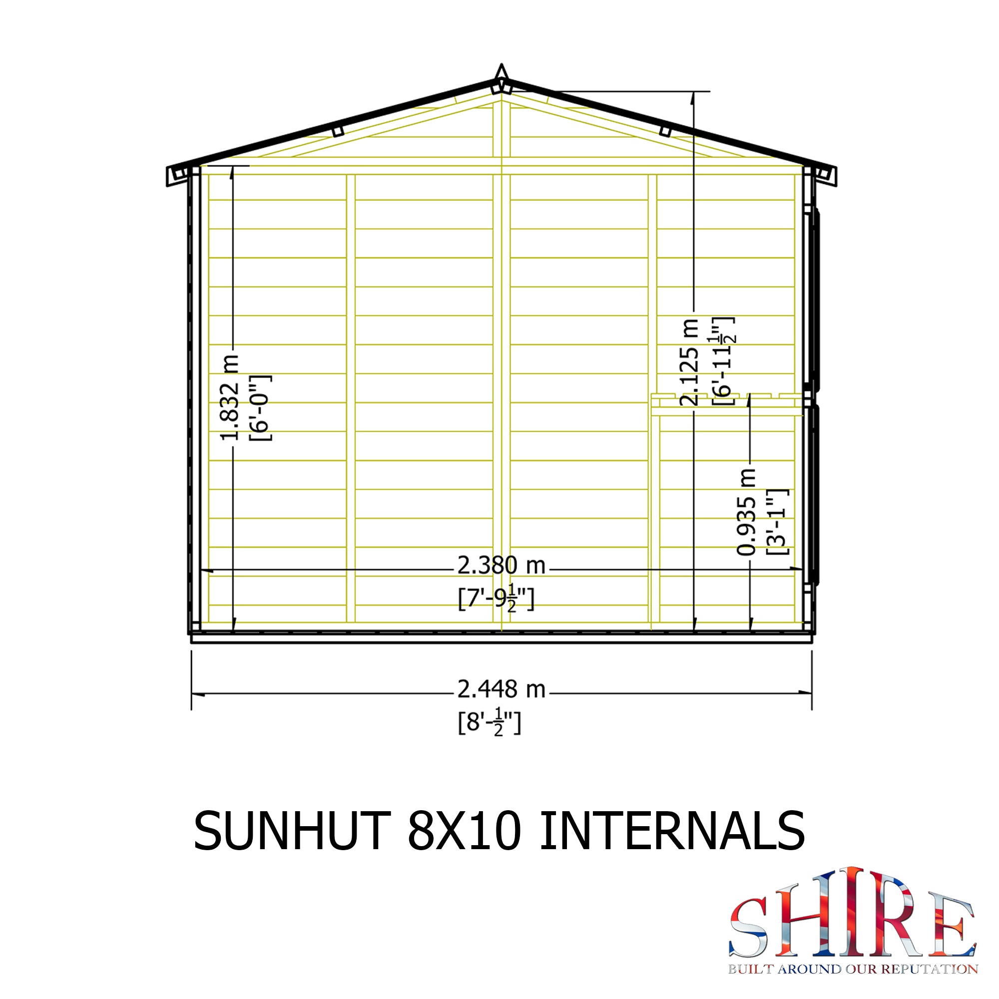8x10 Sunhut Potting Shed with double doors - Best Shed