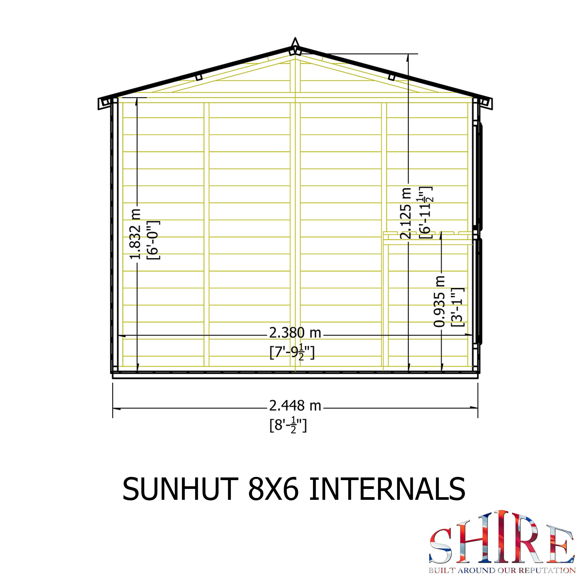 8x6 Sunhut Potting Shed with double doors - Best Shed