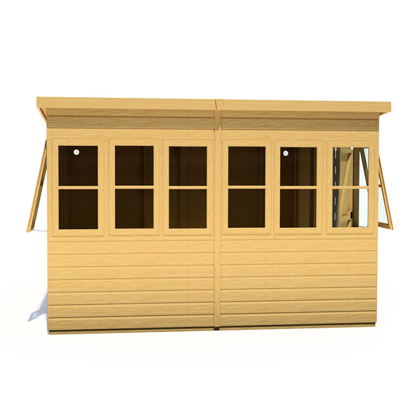 Sun Pent Potting Shed 10x10 Single Door 12mm Shiplap