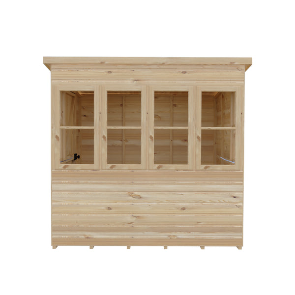 6x6 Sun Pent Potting Shed Style A 6x6 Single Door 12mm Shiplap