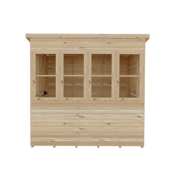 6x6 Sun Pent Potting Shed Style A 6x6 Single Door 12mm Shiplap