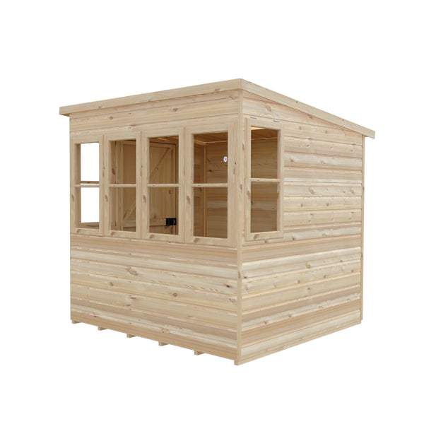 6x6 Sun Pent Potting Shed Style A 6x6 Single Door 12mm Shiplap