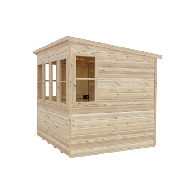 6x6 Sun Pent Potting Shed Style A 6x6 Single Door 12mm Shiplap