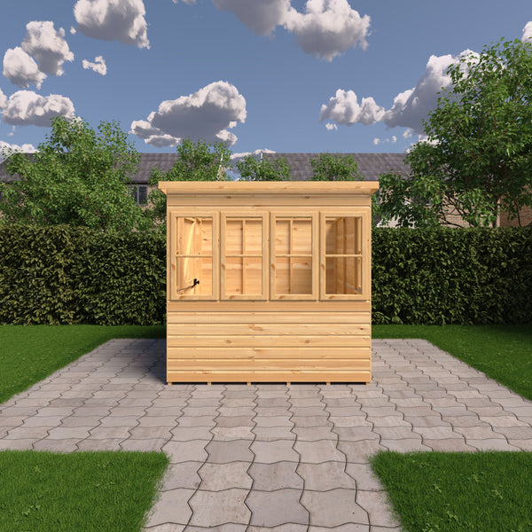 6x6 Sun Pent Potting Shed Style A 6x6 Single Door 12mm Shiplap