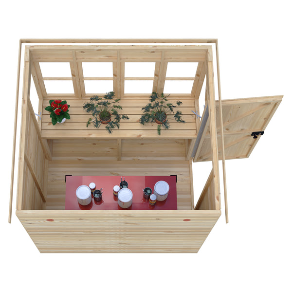 6x6 Sun Pent Potting Shed Style A 6x6 Single Door 12mm Shiplap