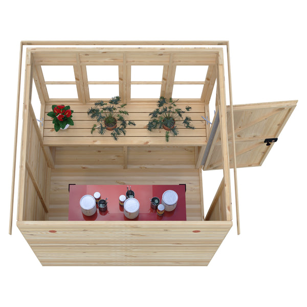 6x6 Sun Pent Potting Shed Style A 6x6 Single Door 12mm Shiplap